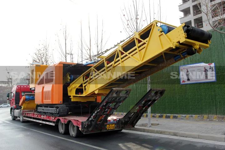 顛覆傳統(tǒng)裝車方式，山美履帶式取料機(jī)助您實現(xiàn)降本增效、節(jié)能減排！